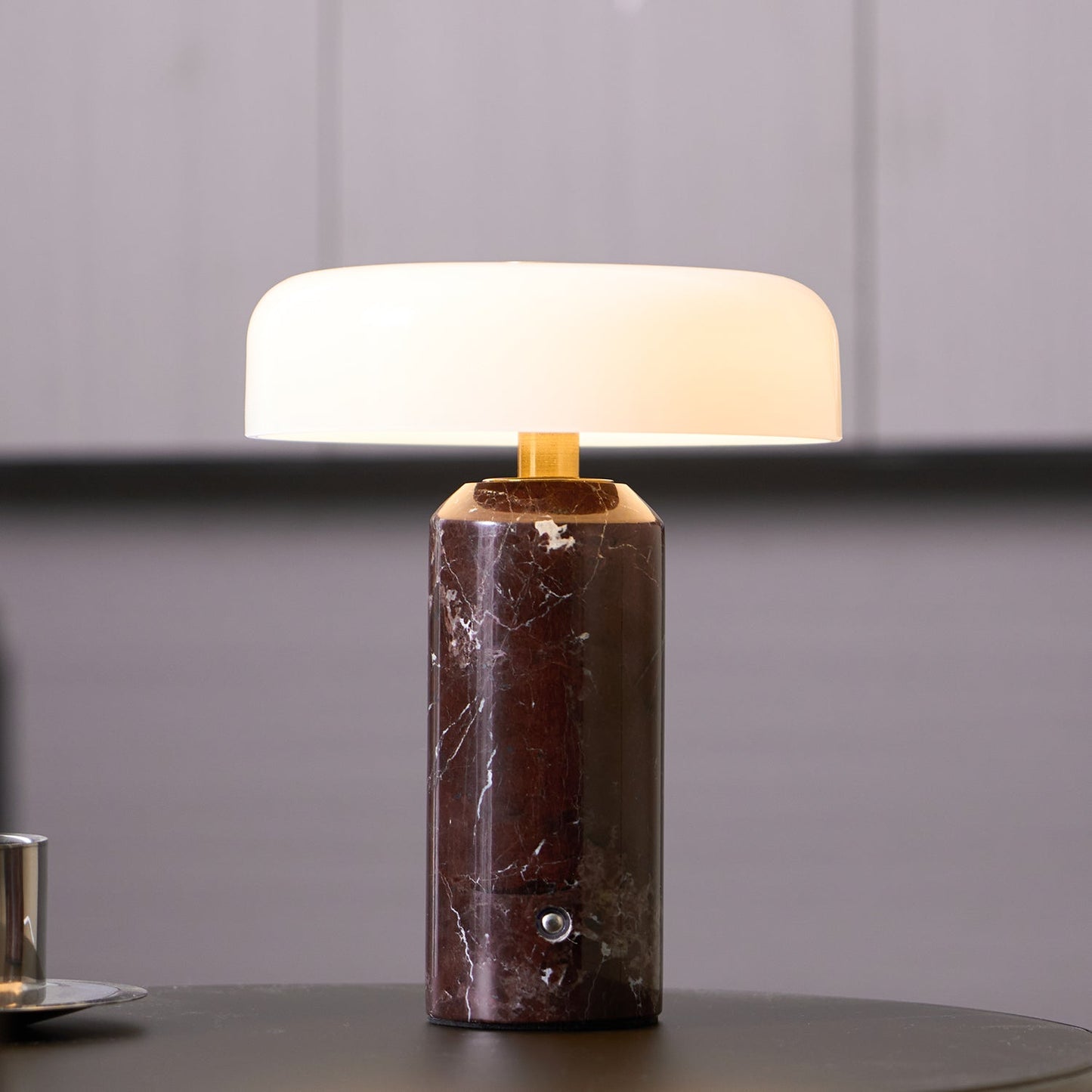 Lunara Marble Table Lamp | Marble & Glass | Black/White/Brown