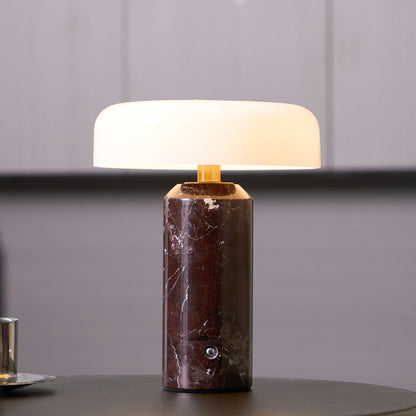 Lunara Marble Table Lamp | Marble & Glass | Black/White/Brown