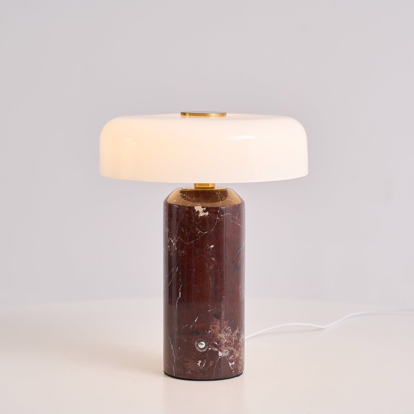 Lunara Marble Table Lamp | Marble & Glass | Black/White/Brown