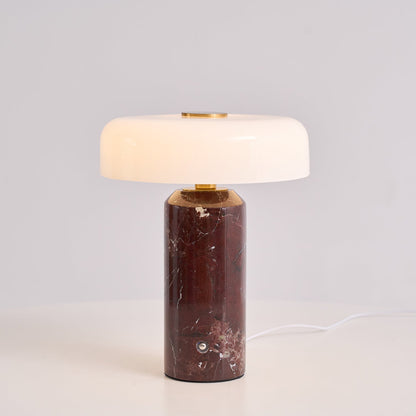 Lunara Marble Table Lamp | Marble & Glass | Black/White/Brown