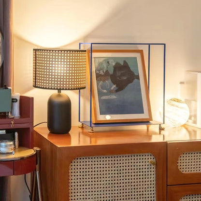 Nico Table Lamp | Bamboo & Iron | Black