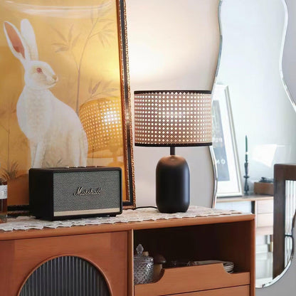 Nico Table Lamp | Bamboo & Iron | Black