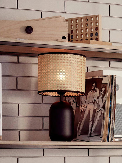 Nico Table Lamp | Bamboo & Iron | Black