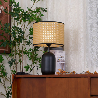 Nico Table Lamp | Bamboo & Iron | Black