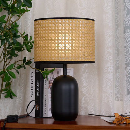 Nico Table Lamp | Bamboo & Iron | Black