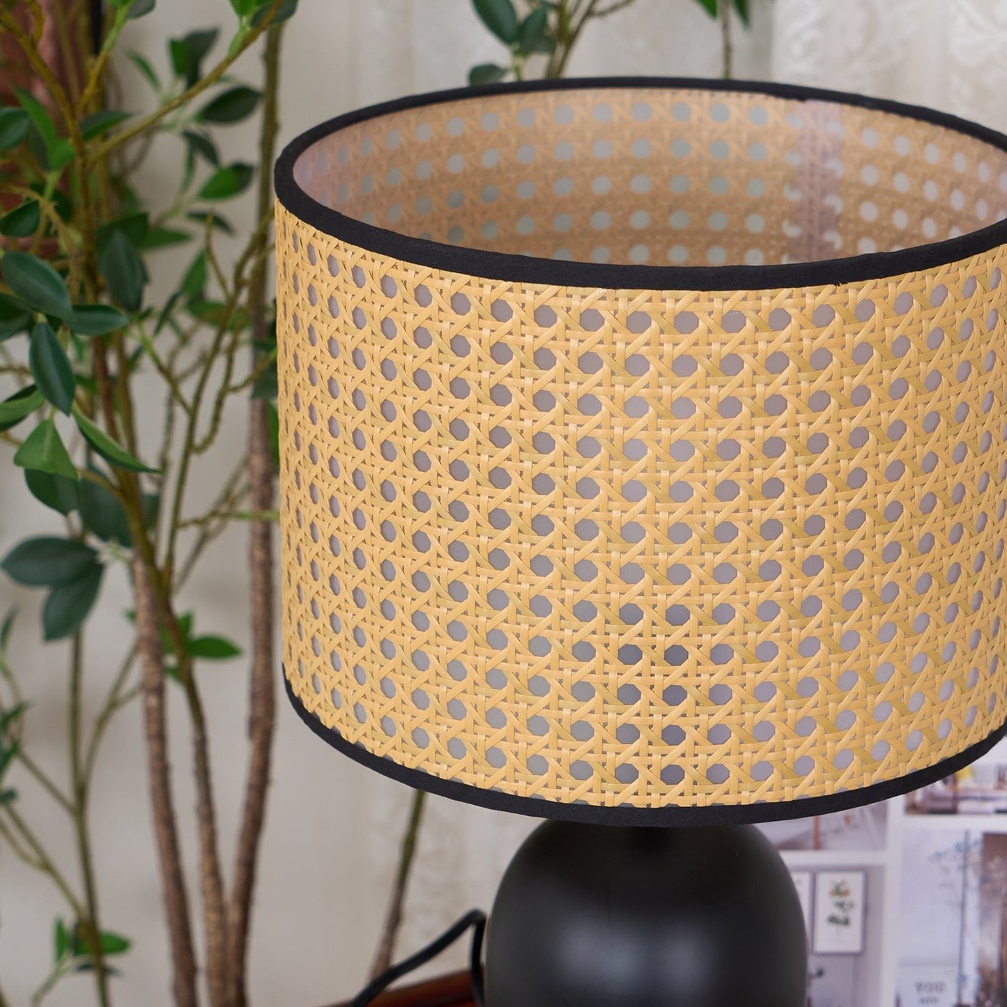 Nico Table Lamp | Bamboo & Iron | Black