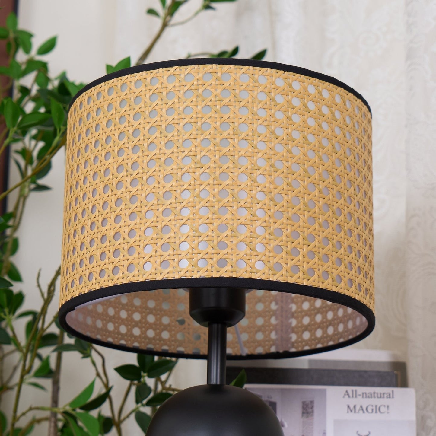 Nico Table Lamp | Bamboo & Iron | Black