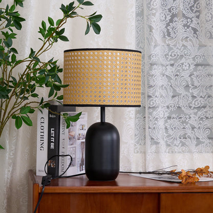 Nico Table Lamp | Bamboo & Iron | Black