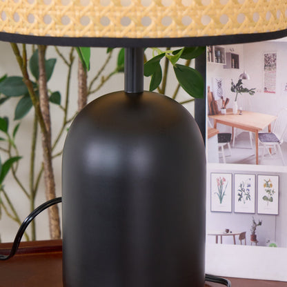 Nico Table Lamp | Bamboo & Iron | Black