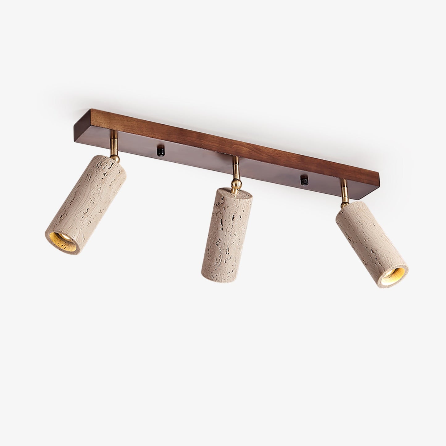 Nimbus Ceiling Spotlight | Wood, Yellow Travertine | Adjustable Spotlights