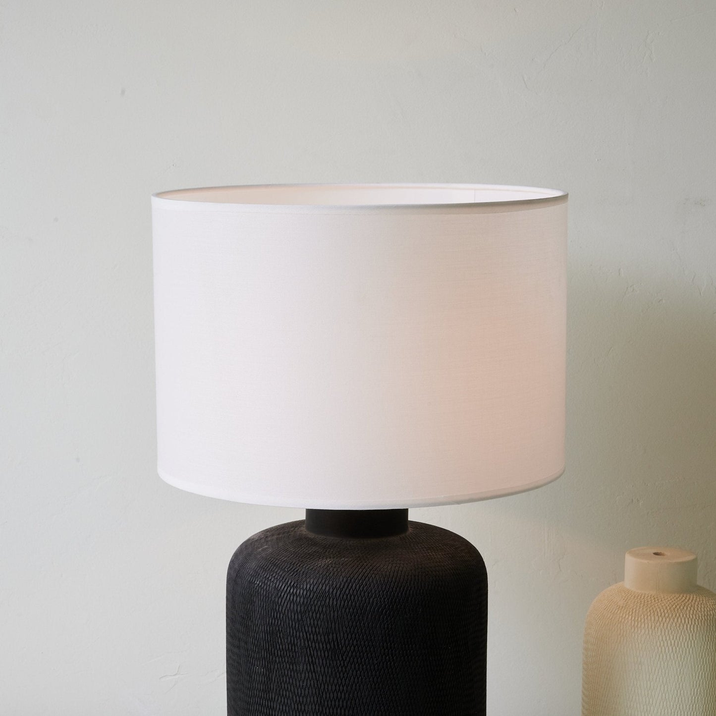 Nocturne Table Lamp | Textured Ceramic | Black and White