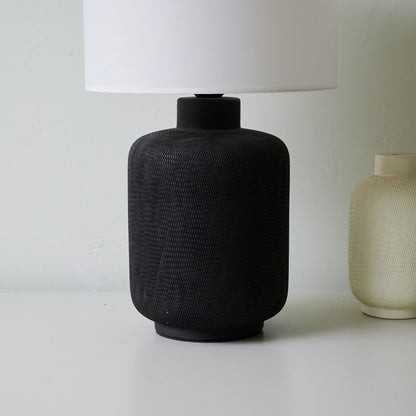 Nocturne Table Lamp | Textured Ceramic | Black and White