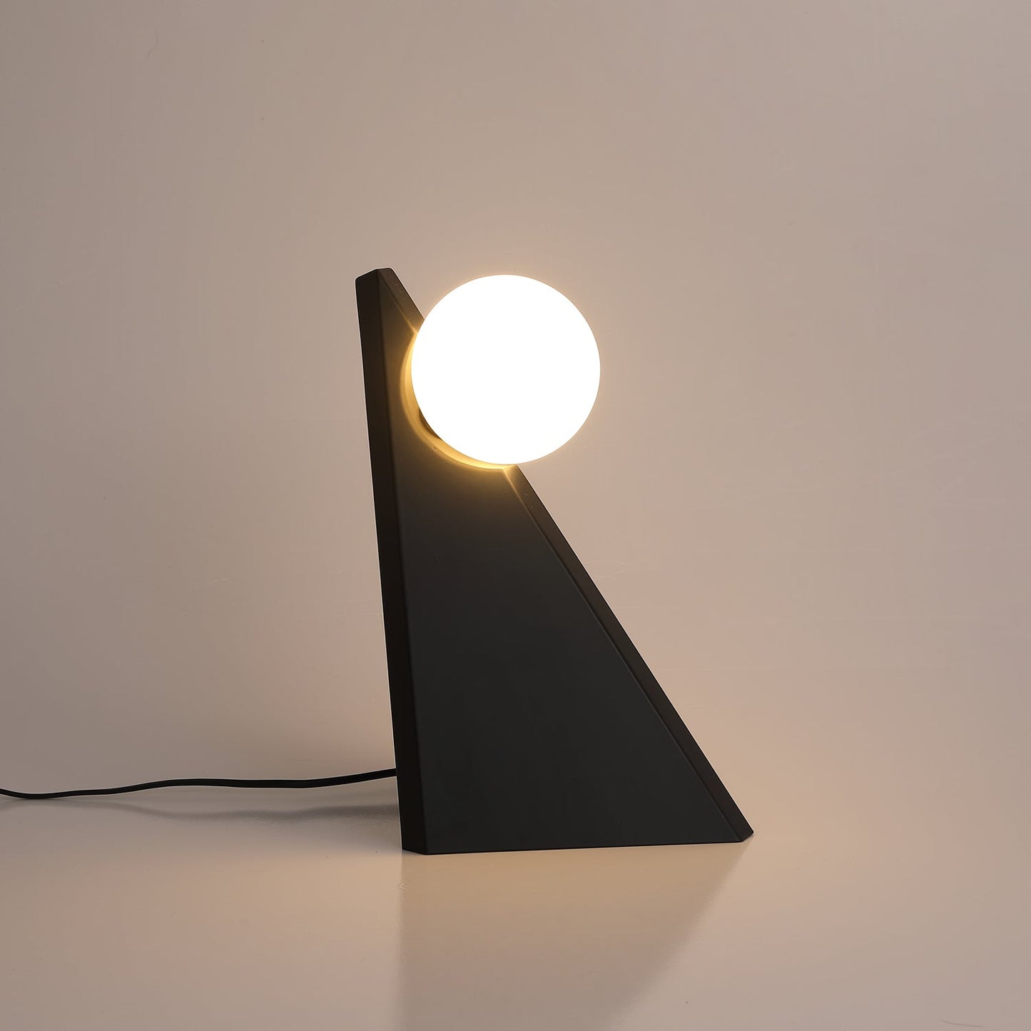 Noir Roy Table Lamp | Stainless Steel & Glass | Black & White