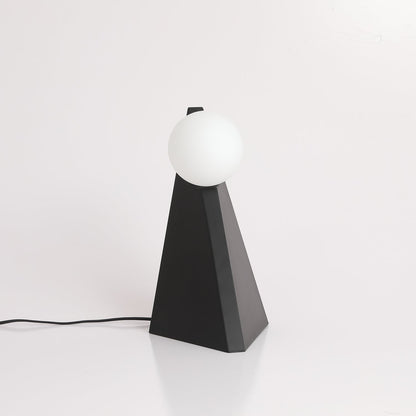 Noir Roy Table Lamp | Stainless Steel & Glass | Black & White