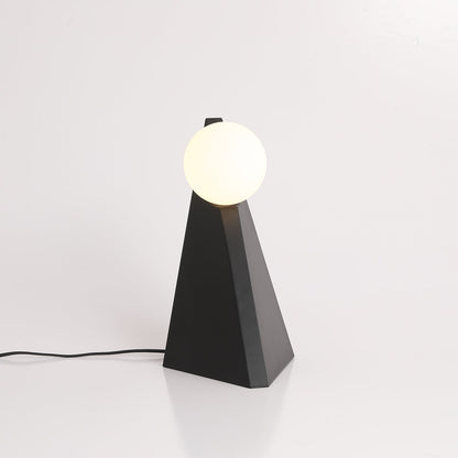 Noir Roy Table Lamp | Stainless Steel & Glass | Black & White