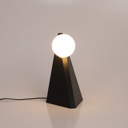 Noir Roy Table Lamp | Stainless Steel & Glass | Black & White