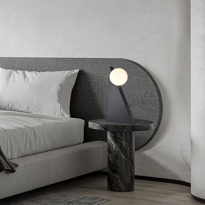 Noir Roy Table Lamp | Stainless Steel & Glass | Black & White