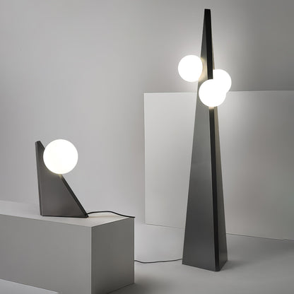 Noir Roy Table Lamp | Stainless Steel & Glass | Black & White