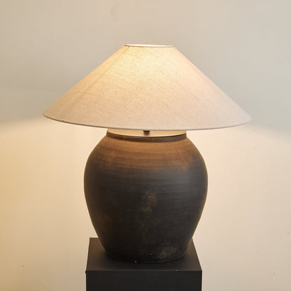 Noira Terracotta Table Lamp | Terracotta | Black and White