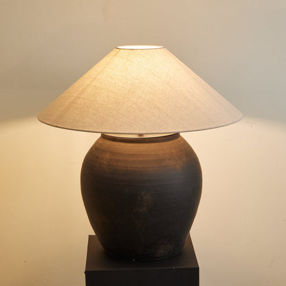 Noira Terracotta Table Lamp | Terracotta | Black and White