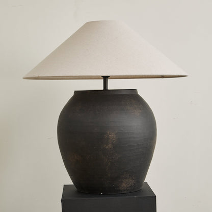 Noira Terracotta Table Lamp | Terracotta | Black and White