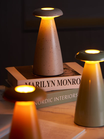 Noko Mushroom Table Lamp | Rechargeable | Grey, Green, Orange