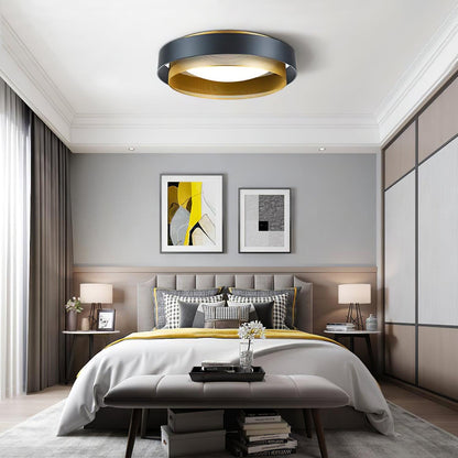 Nolan Ceiling Light | Iron & Metal | Vintage Gold/Black
