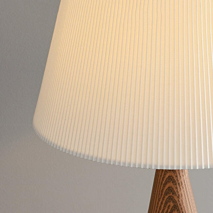 Nora Table Lamp | Walnut Wood, Fabric, Metal | White Shade