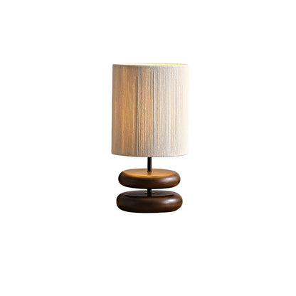 Nora Wood Table Lamp | Wood & Metal | Black and Walnut Color