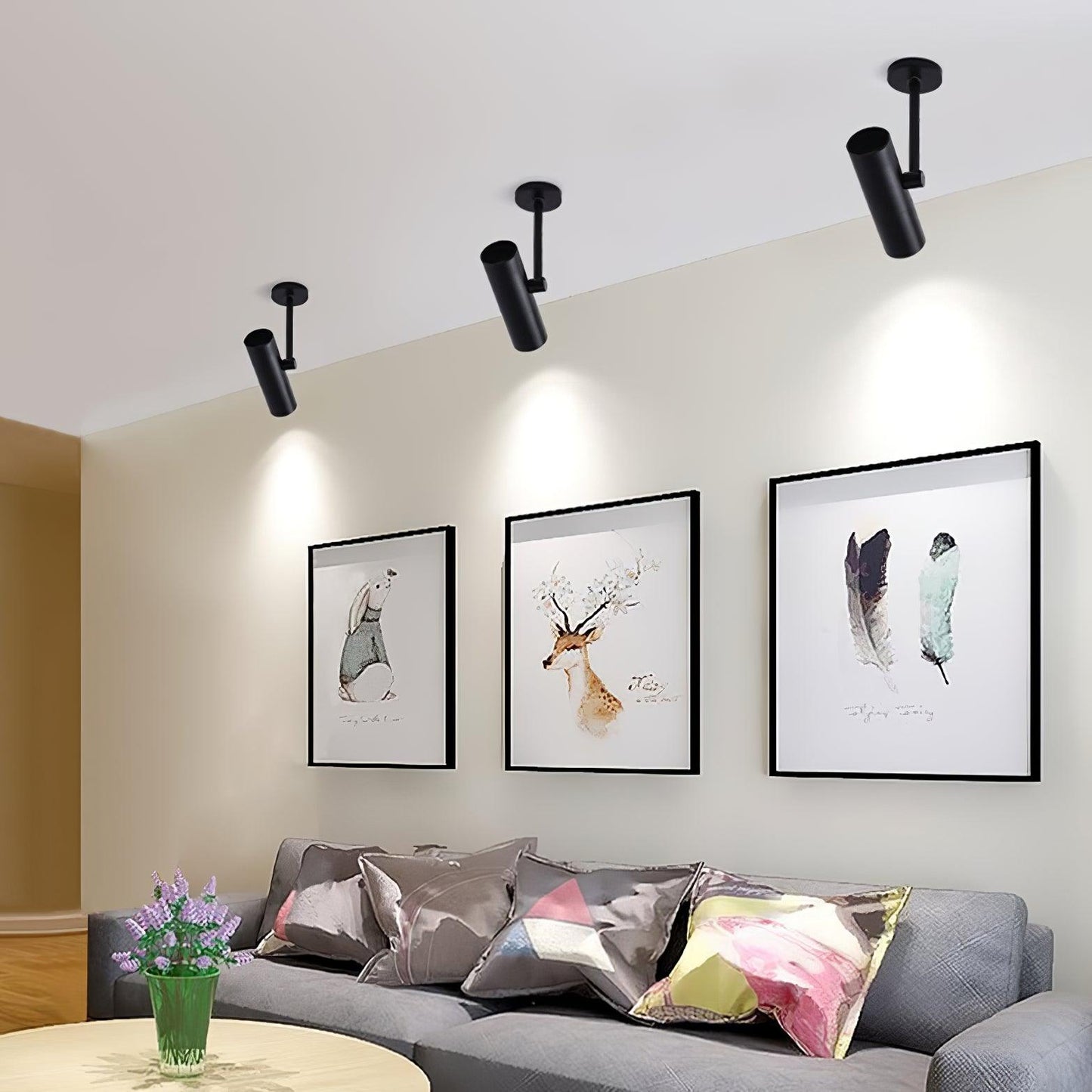Norano Ceiling Light | Aluminum LED | Black or White