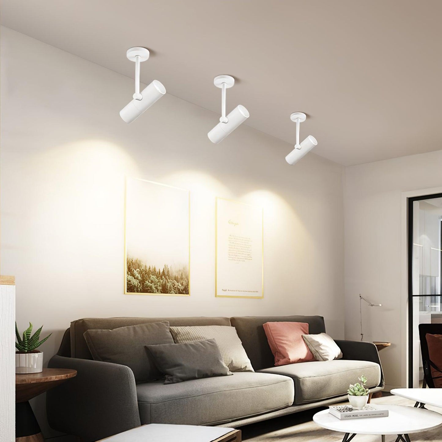 Norano Ceiling Light | Aluminum LED | Black or White