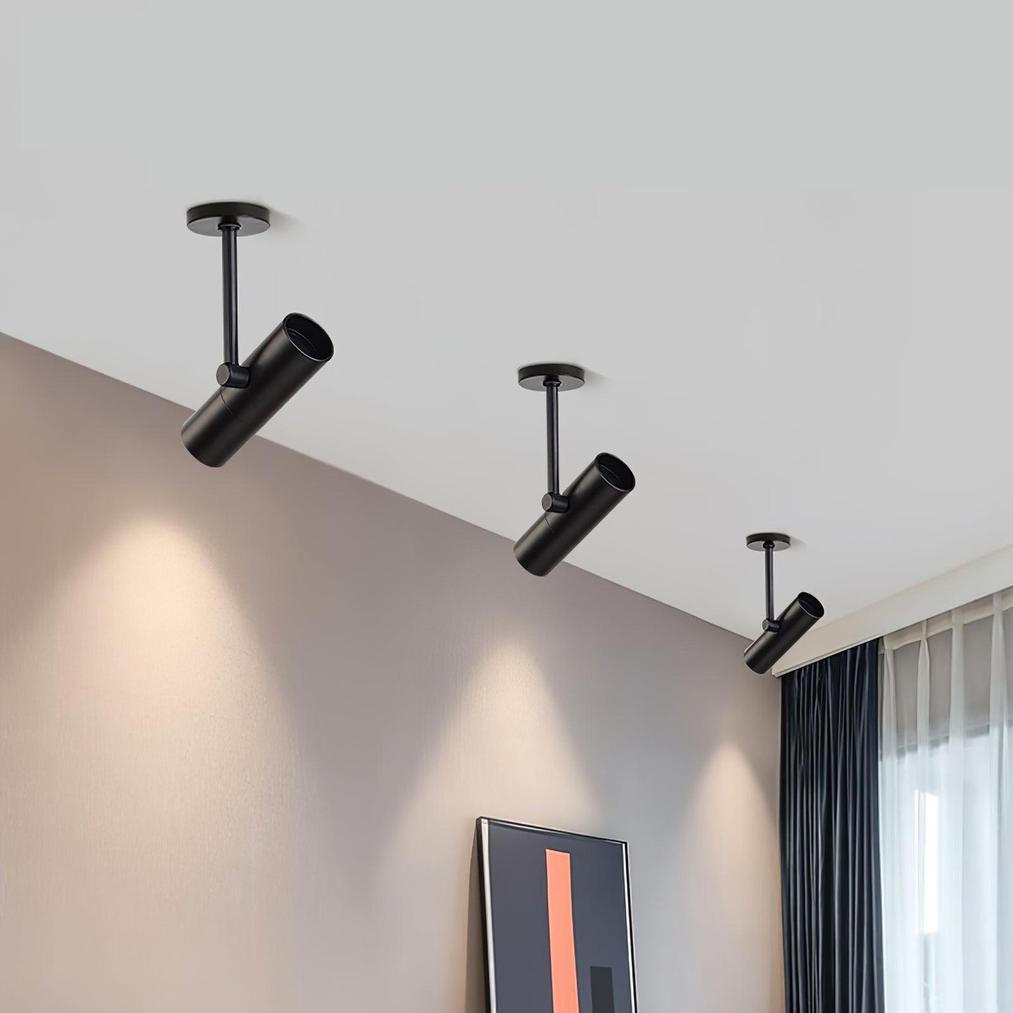 Norano Ceiling Light | Aluminum LED | Black or White
