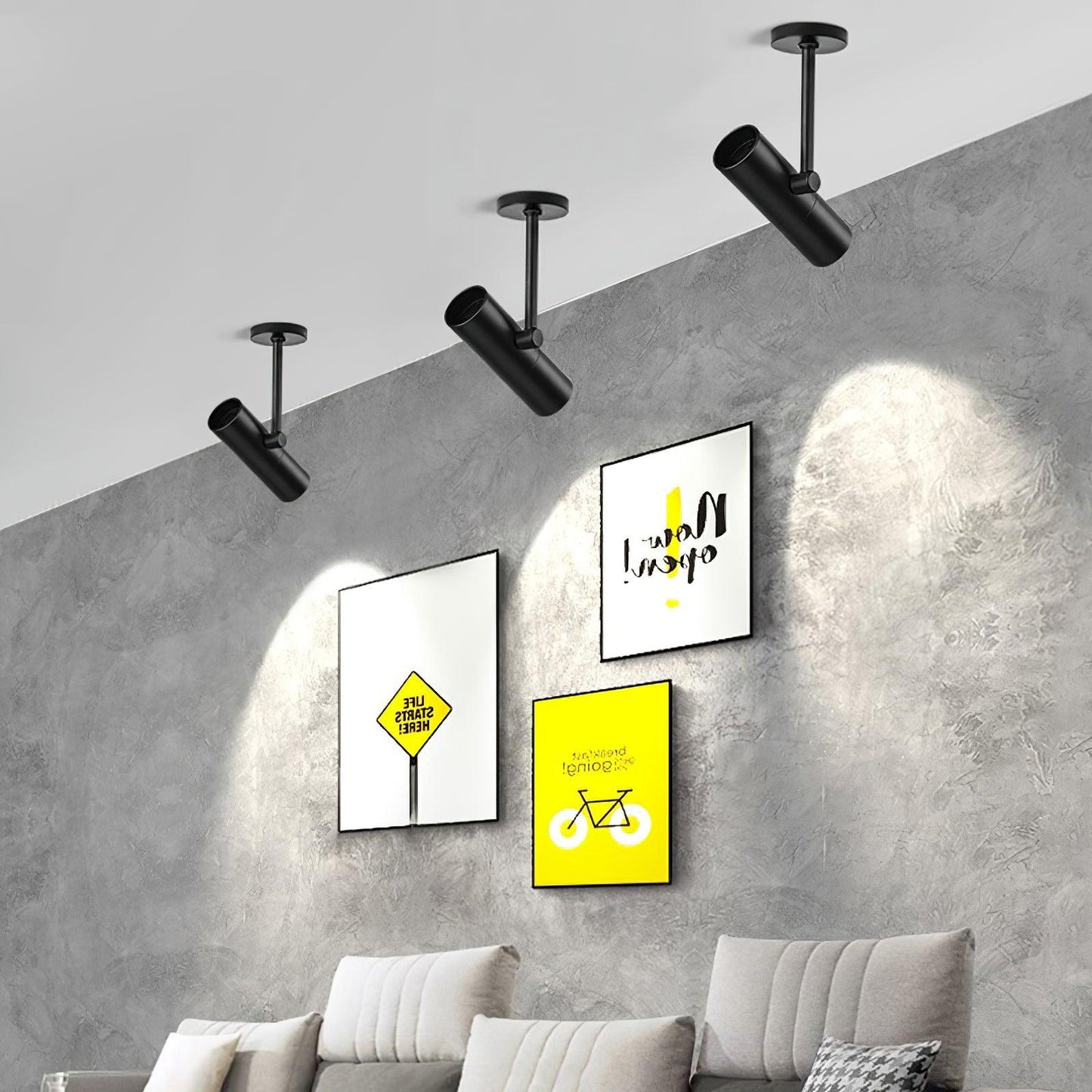 Norano Ceiling Light | Aluminum LED | Black or White