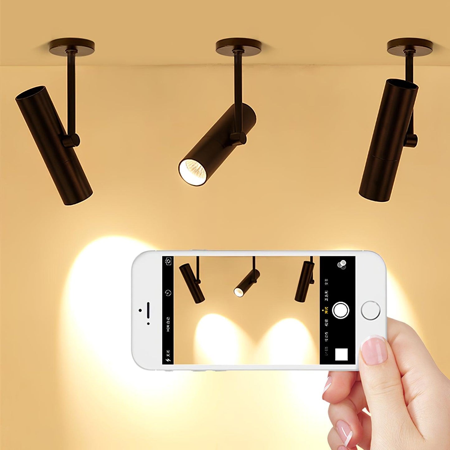 Norano Ceiling Light | Aluminum LED | Black or White
