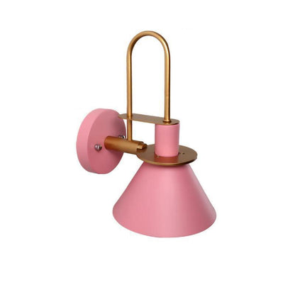 Nordic Metal Wall Sconce | Iron | Black, Pink, White, Green, Grey, Yellow