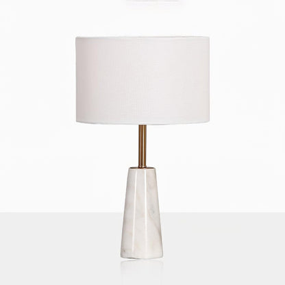 Norrington Table Lamp | Metal & Marble | Gold & White