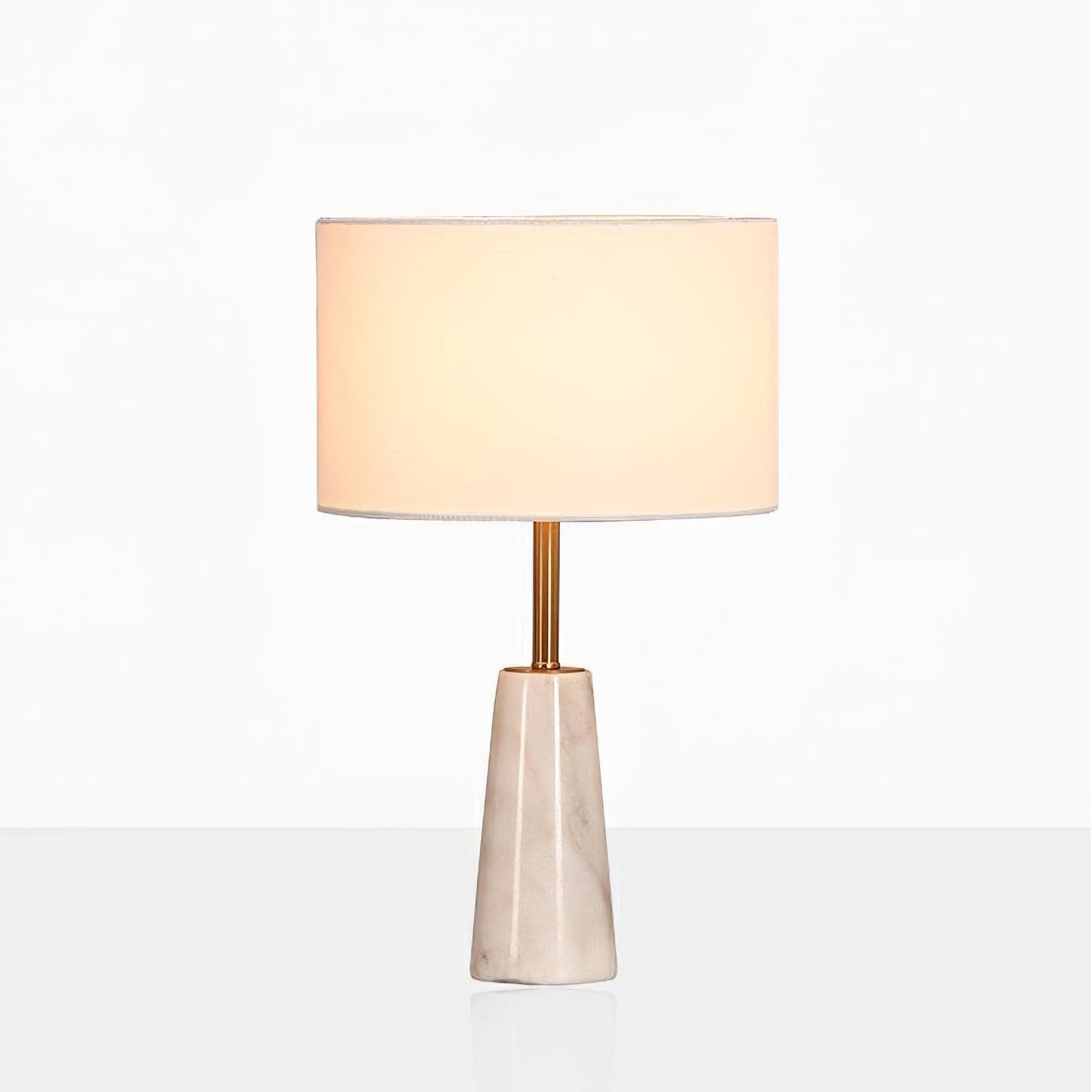 Norrington Table Lamp | Metal & Marble | Gold & White