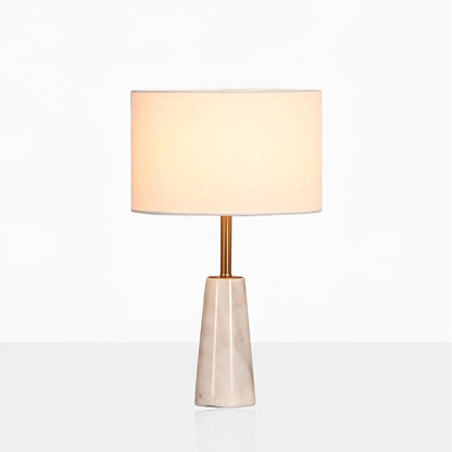 Norrington Table Lamp | Metal & Marble | Gold & White