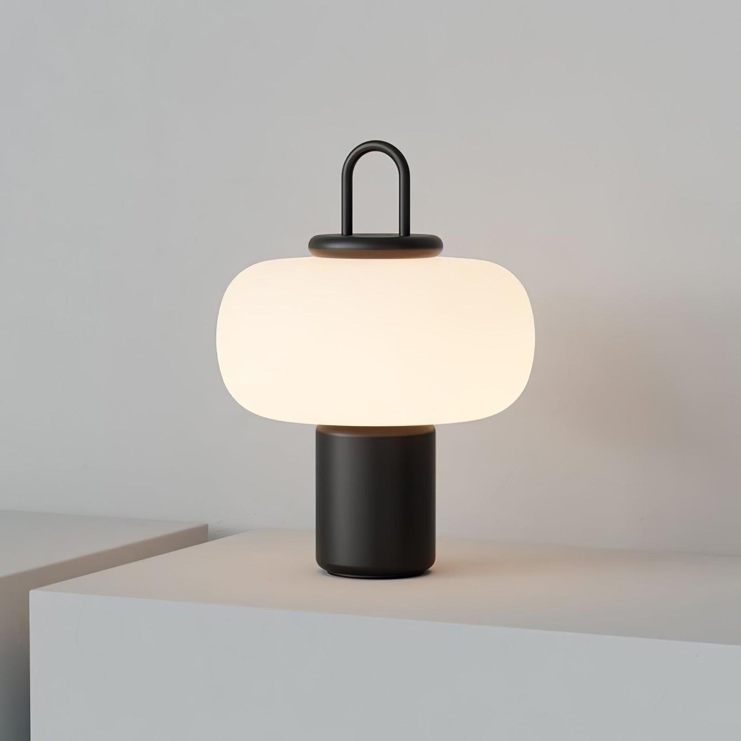 Nox Table Lamp | Metal & Glass | Black or Silver Finish