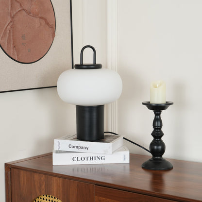 Nox Table Lamp | Metal & Glass | Black or Silver Finish