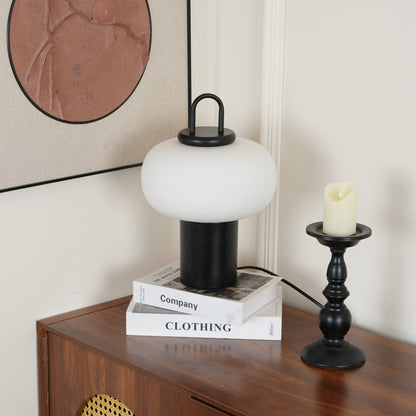Nox Table Lamp | Metal & Glass | Black or Silver Finish