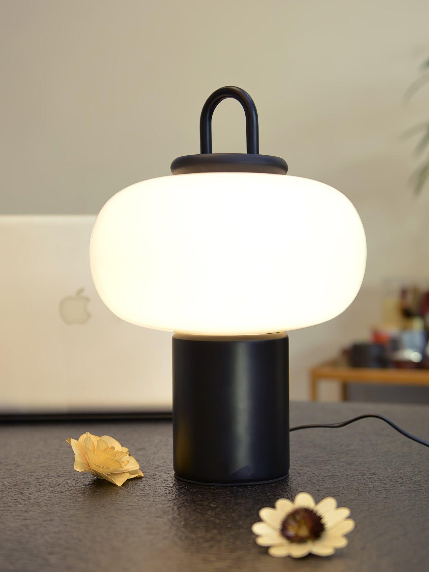 Nox Table Lamp | Metal & Glass | Black or Silver Finish