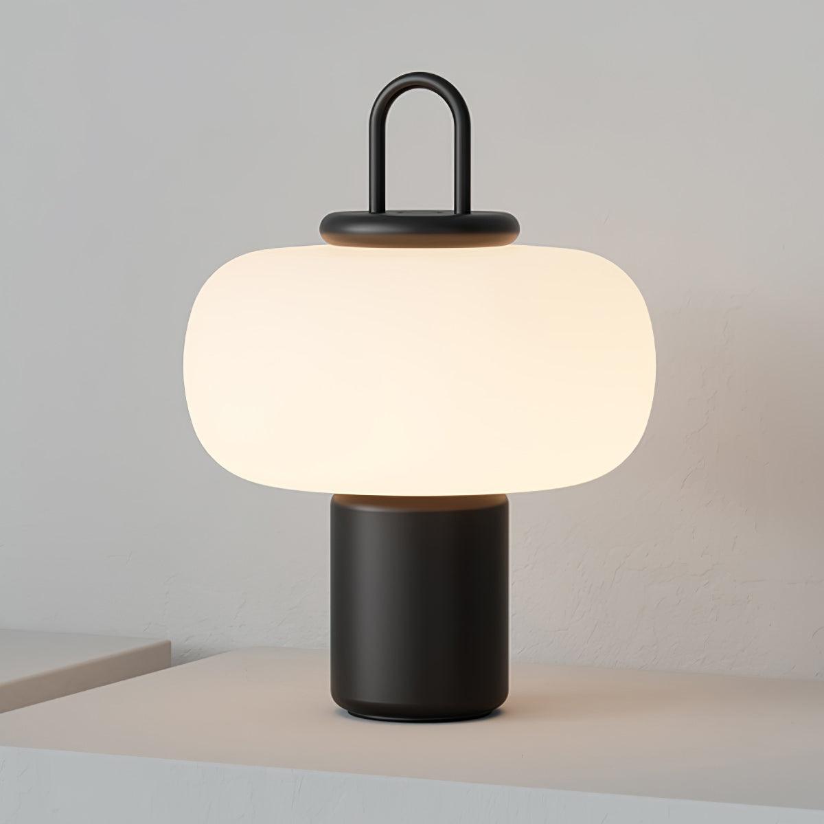 Nox Table Lamp | Metal & Glass | Black or Silver Finish
