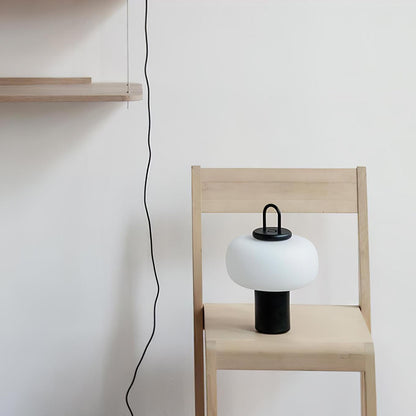 Nox Table Lamp | Metal & Glass | Black or Silver Finish