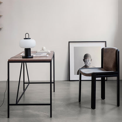 Nox Table Lamp | Metal & Glass | Black or Silver Finish