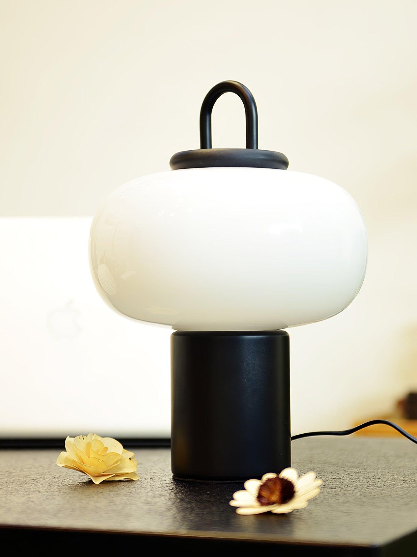 Nox Table Lamp | Metal & Glass | Black or Silver Finish
