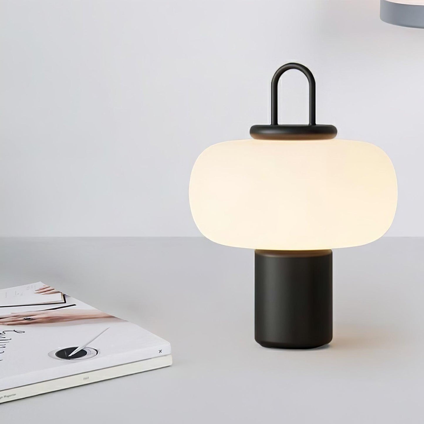 Nox Table Lamp | Metal & Glass | Black or Silver Finish