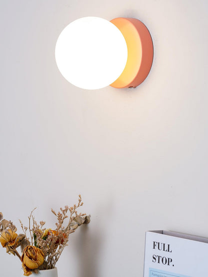 Nuvol Wall Lamp Set | Metal & Glass | 2-Pack, Available in Green, Beige, Shrimp Pink, Black, Red