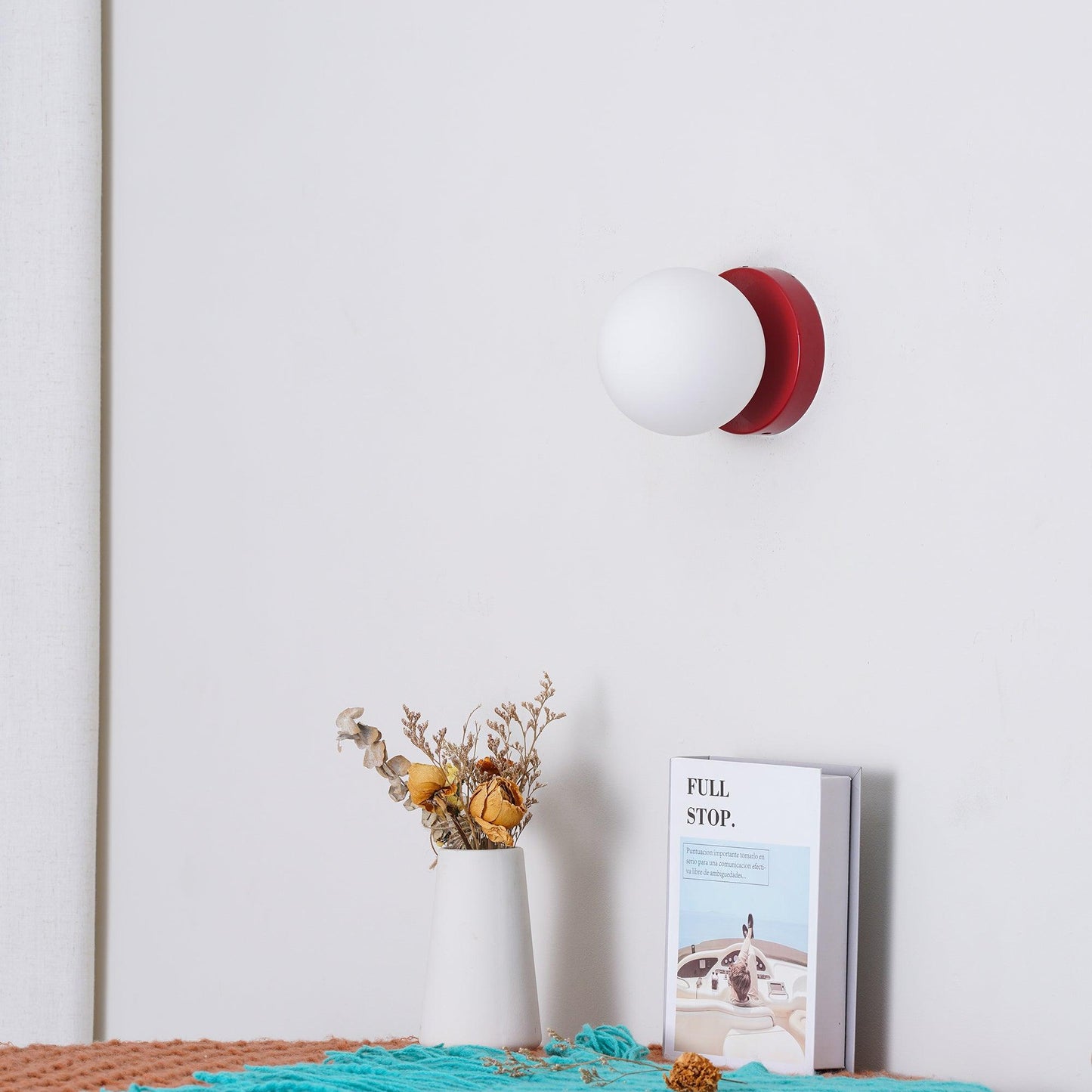 Nuvol Wall Lamp Set | Metal & Glass | 2-Pack, Available in Green, Beige, Shrimp Pink, Black, Red
