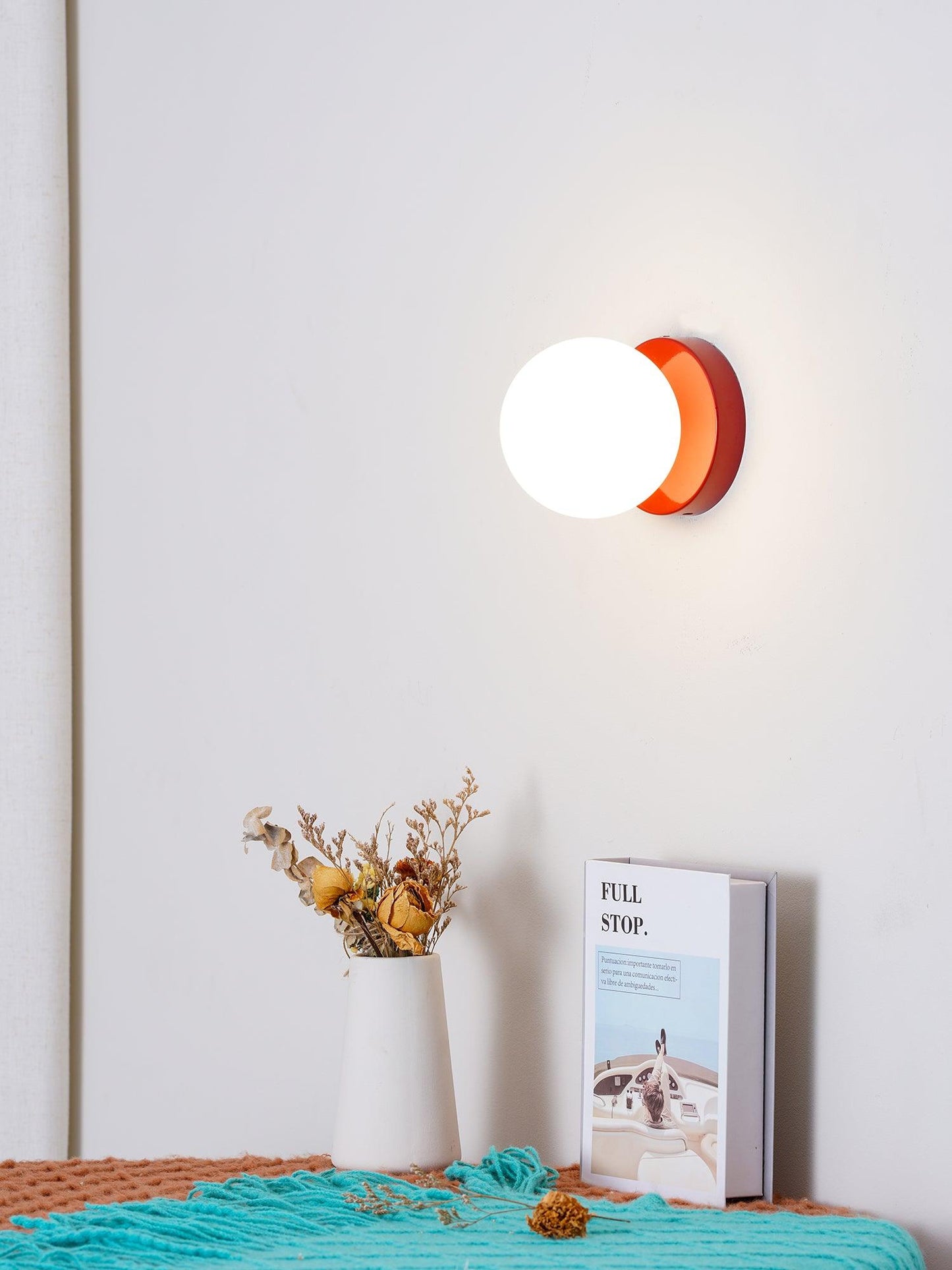Nuvol Wall Lamp Set | Metal & Glass | 2-Pack, Available in Green, Beige, Shrimp Pink, Black, Red